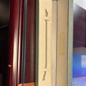 Natural Diamond and 14k white gold tennis bracelet